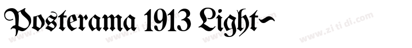 Posterama 1913 Light字体转换